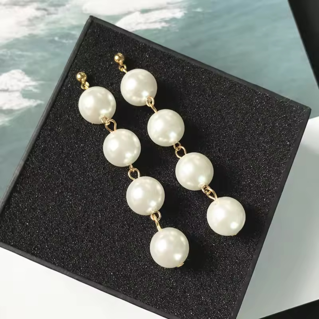 Long Pearl Earrings - Image 4