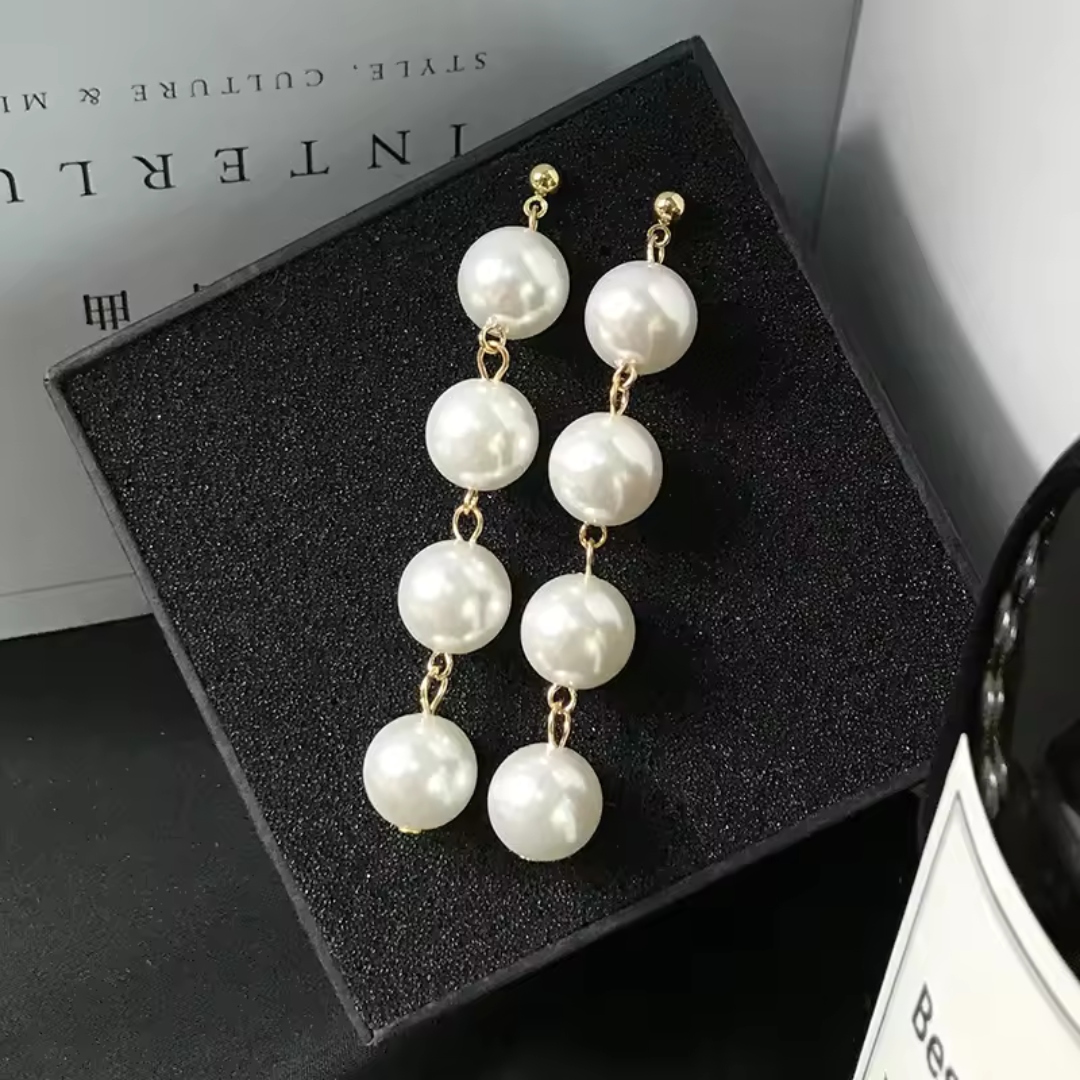 Long Pearl Earrings - Image 3