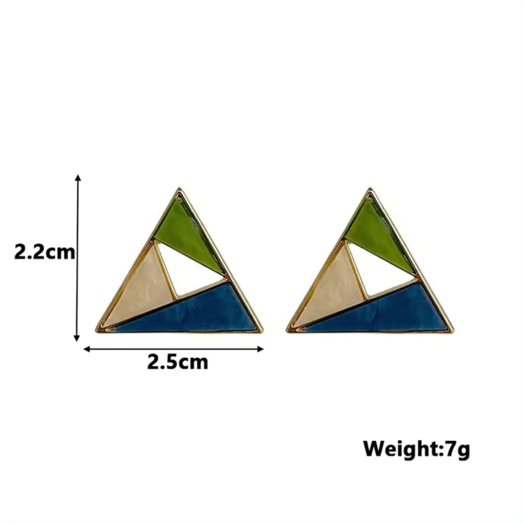 Triangle Studs Earrings - Image 3