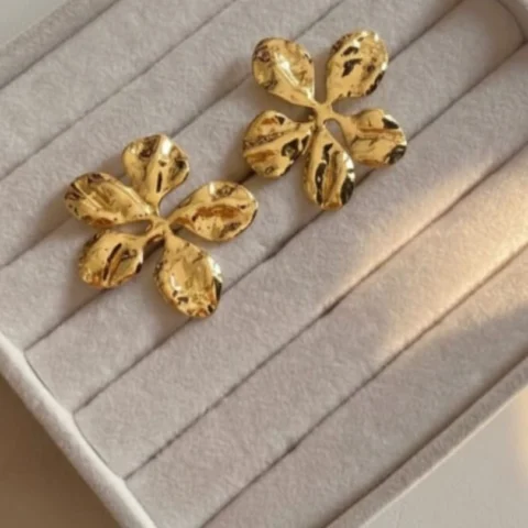 Premium Stainless Steel Gold-Plated Earrings
