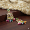 Multicolour Traditional Big Earrings