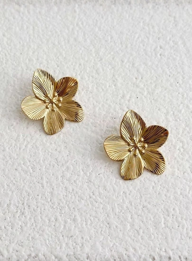 Premium Stainless Steel Gold-Plated Earrings - Image 3