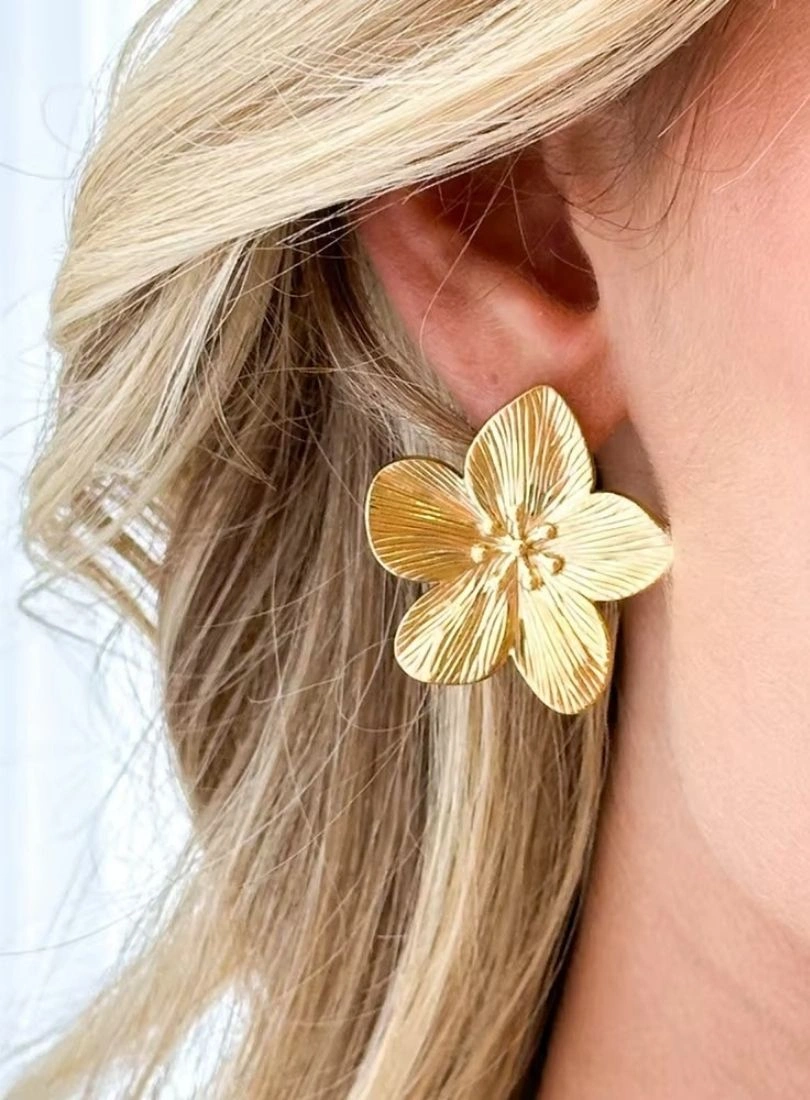 Premium Stainless Steel Gold-Plated Earrings