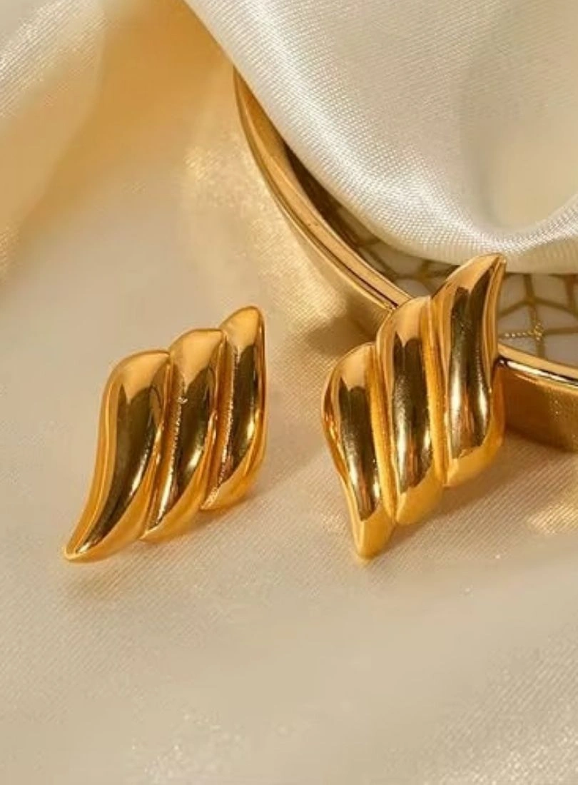 Premium Stainless Steel Gold-Plated Earrings - Image 2