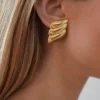 Premium Stainless Steel Gold-Plated Earrings