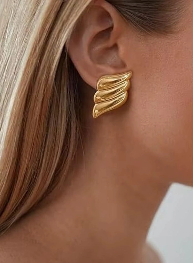 Premium Stainless Steel Gold-Plated Earrings