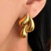 Premium Stainless Steel Gold-Plated Earrings