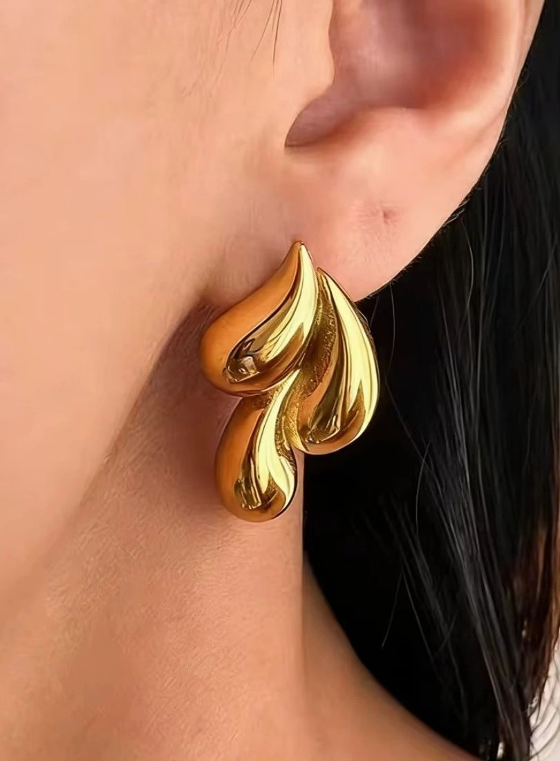 Premium Stainless Steel Gold-Plated Earrings