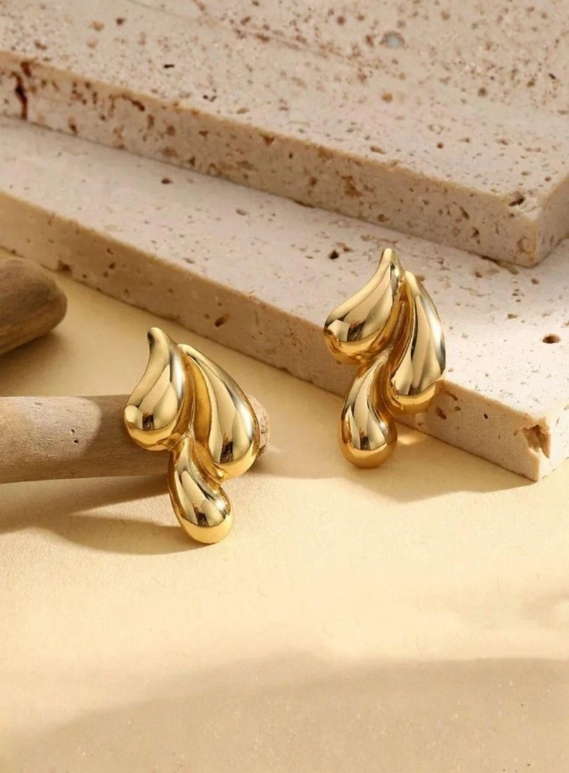Premium Stainless Steel Gold-Plated Earrings - Image 4