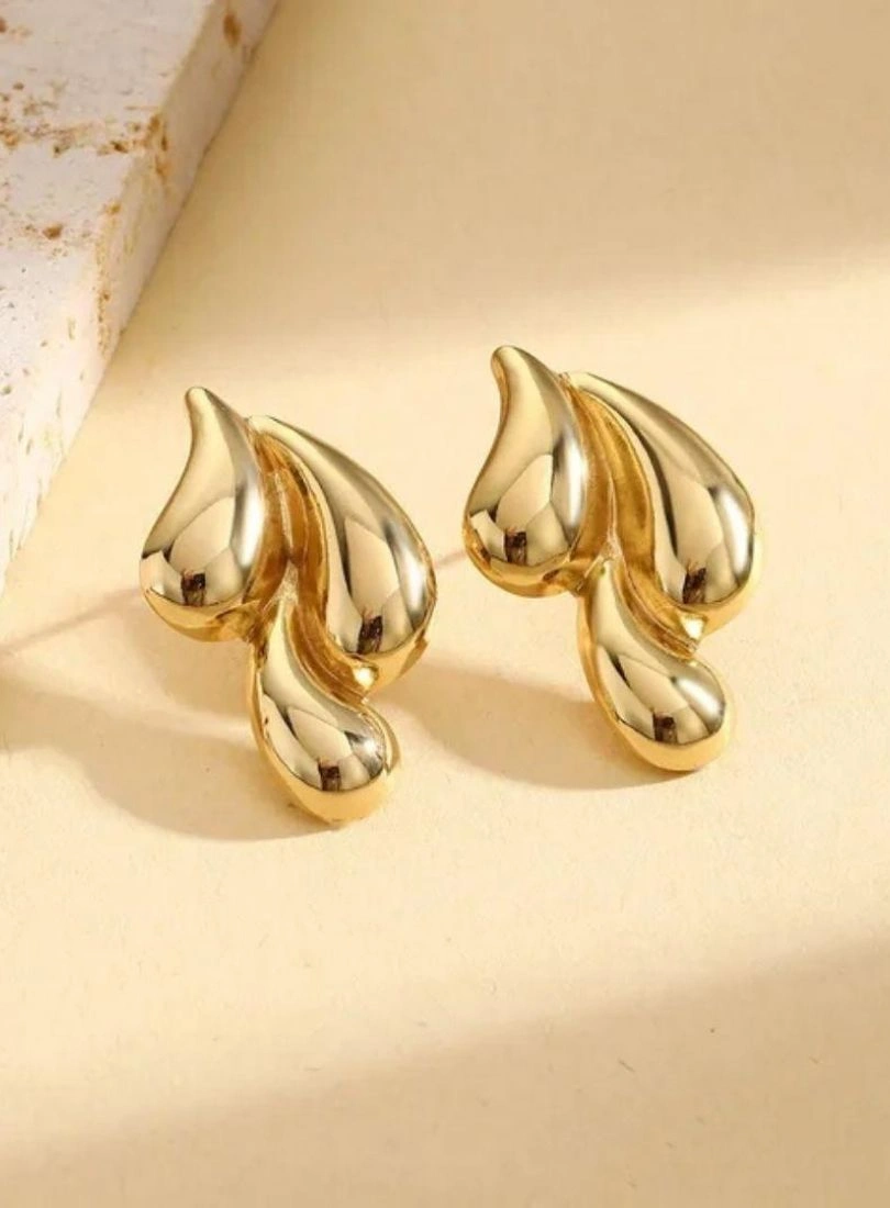 Premium Stainless Steel Gold-Plated Earrings - Image 3
