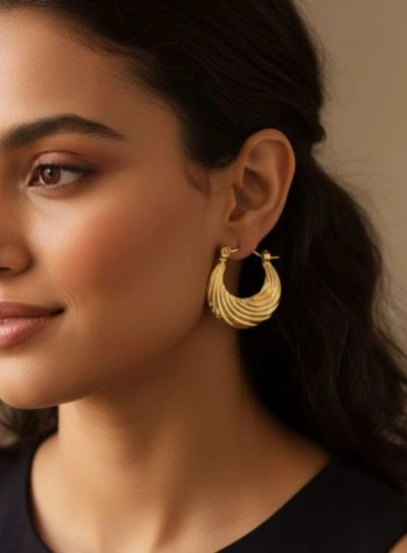 Premium Stainless Steel Gold-Plated Earrings