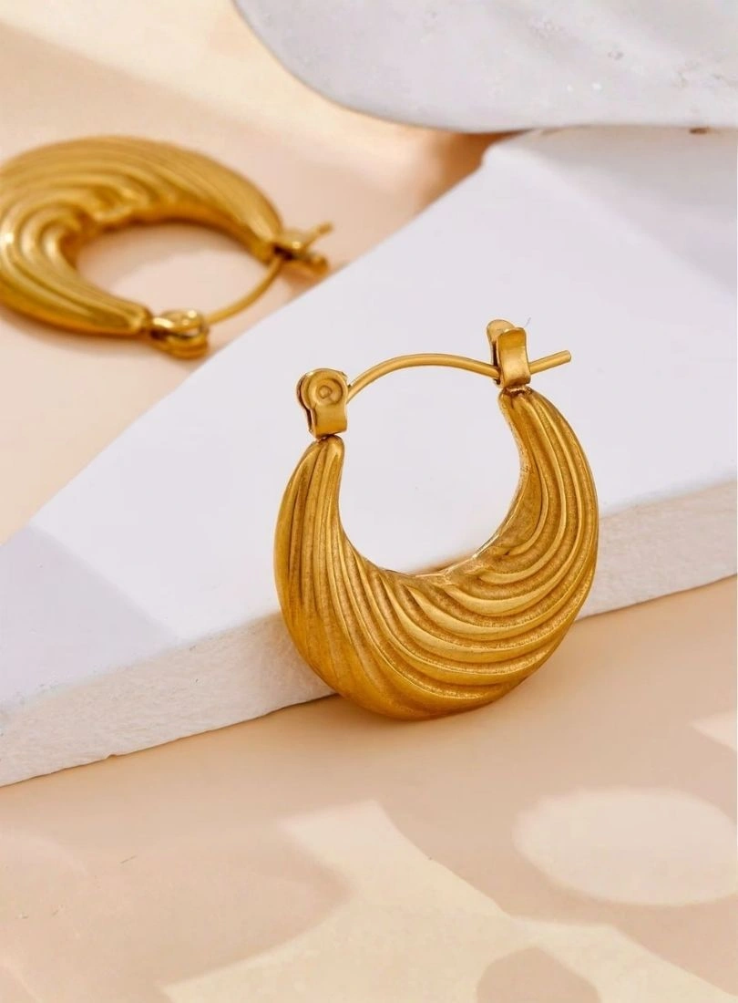 Premium Stainless Steel Gold-Plated Earrings - Image 3