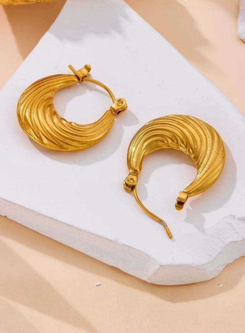 Premium Stainless Steel Gold-Plated Earrings - Image 4