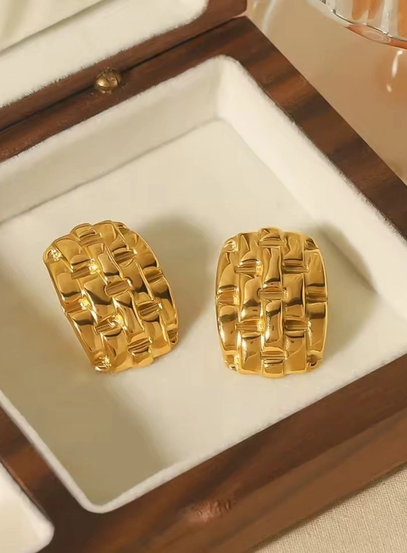 Premium Stainless Steel Gold-Plated Earrings - Image 2