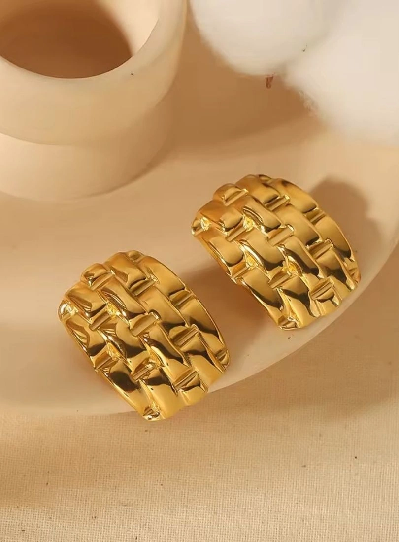Premium Stainless Steel Gold-Plated Earrings - Image 3