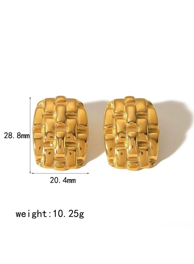 Premium Stainless Steel Gold-Plated Earrings - Image 4